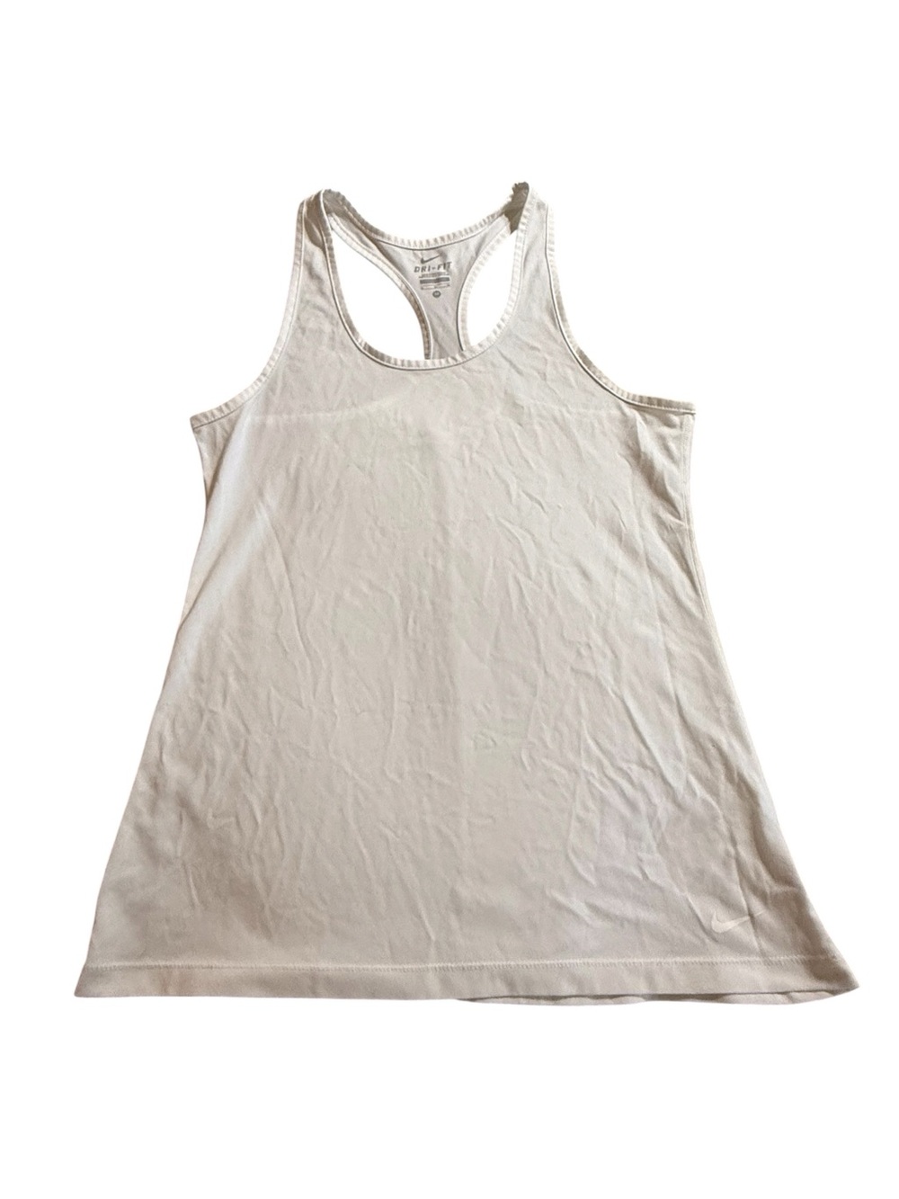 Nike Dri-Fit White Racerback Training Tank Top Womens Size Medium Activewear